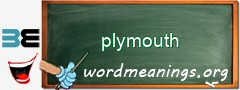 WordMeaning blackboard for plymouth